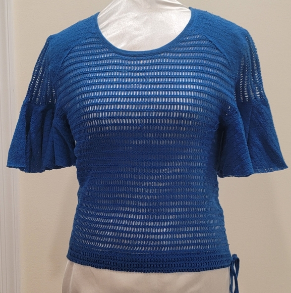 FREE PEOPLE BABES ONLY OPEN KNIT PULLOVER TOP (sz X-small) - Picture 1 of 5